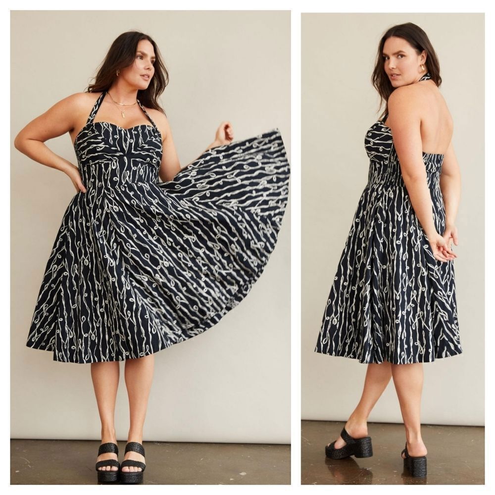 Anthropologie Girls from Savoy Cerys Halter Midi Dress